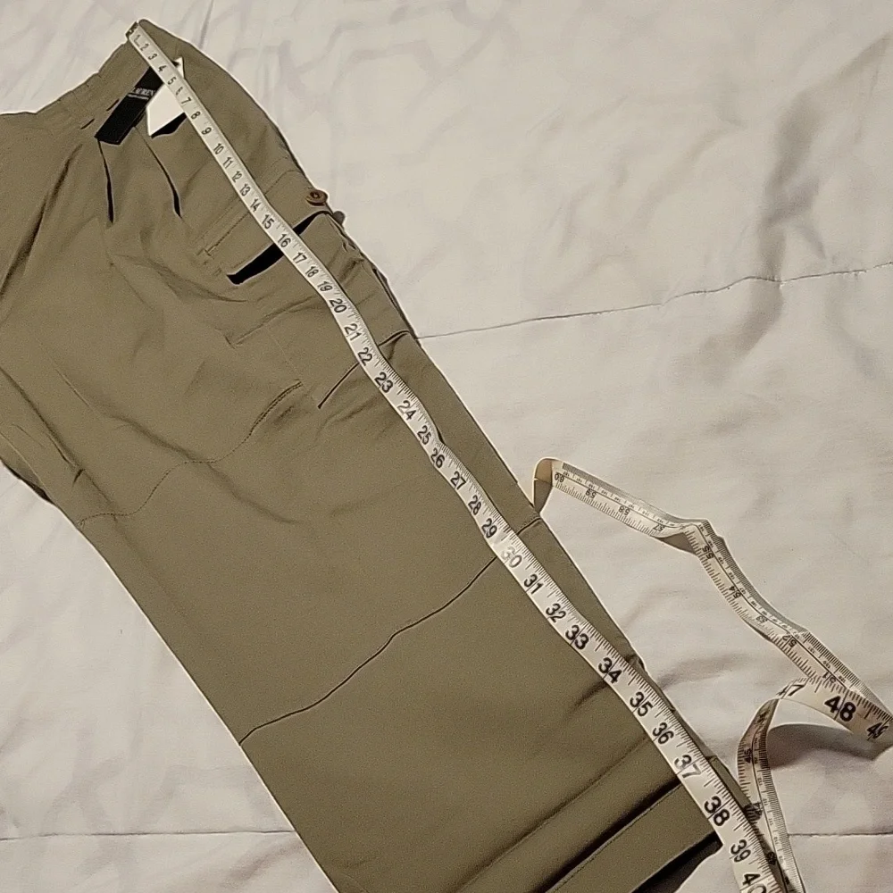 Lauren Ralph Lauren Micro-Sanded Twill Cargo Pant Green High Rise Straight New - Picture 14 of 16